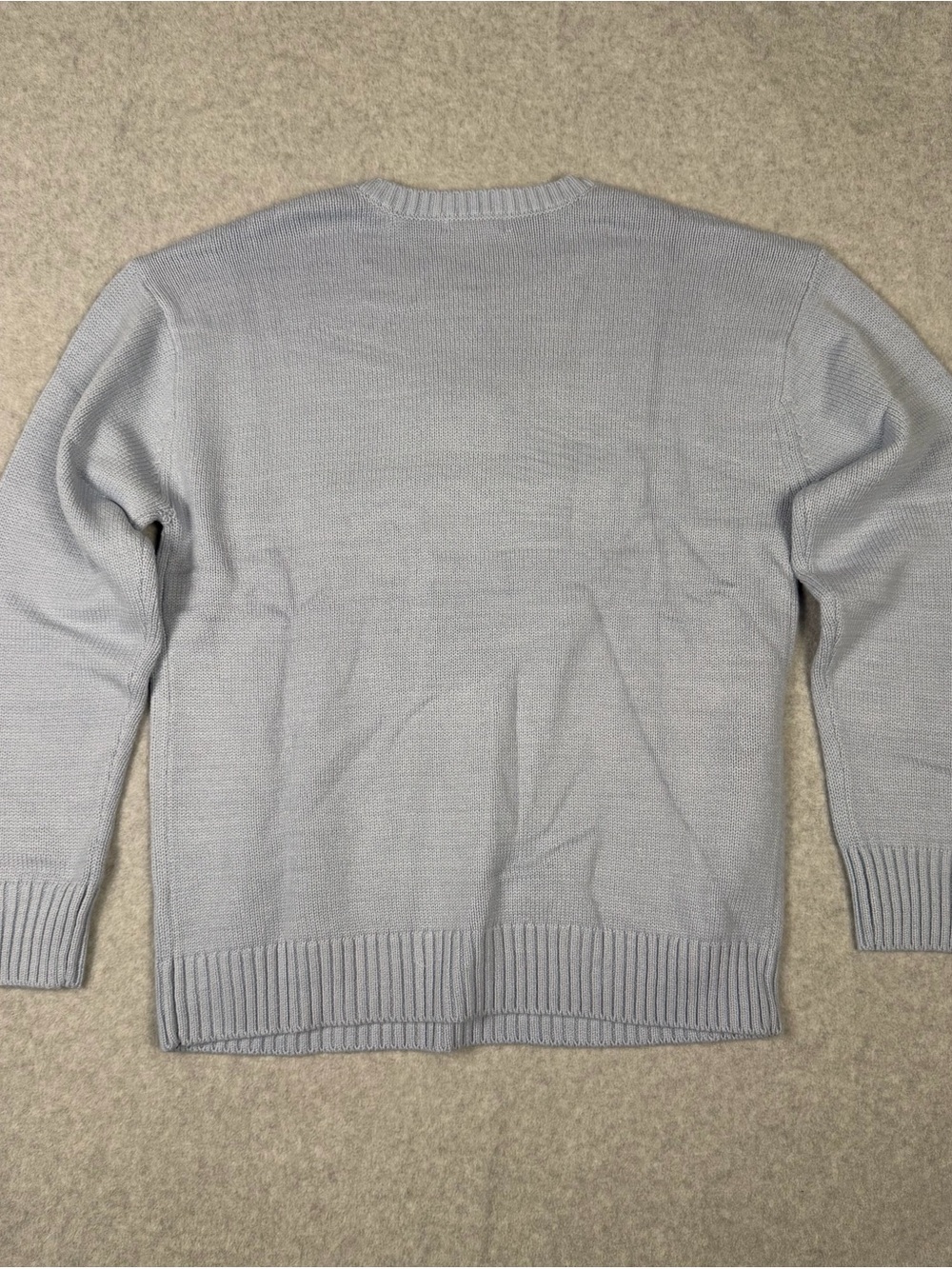 Mighty Fine Light Blue Crewneck Sweater with Red Lobster - Picture 2 of 8